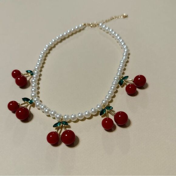 Cherry necklace N726 - Picture 3 of 4